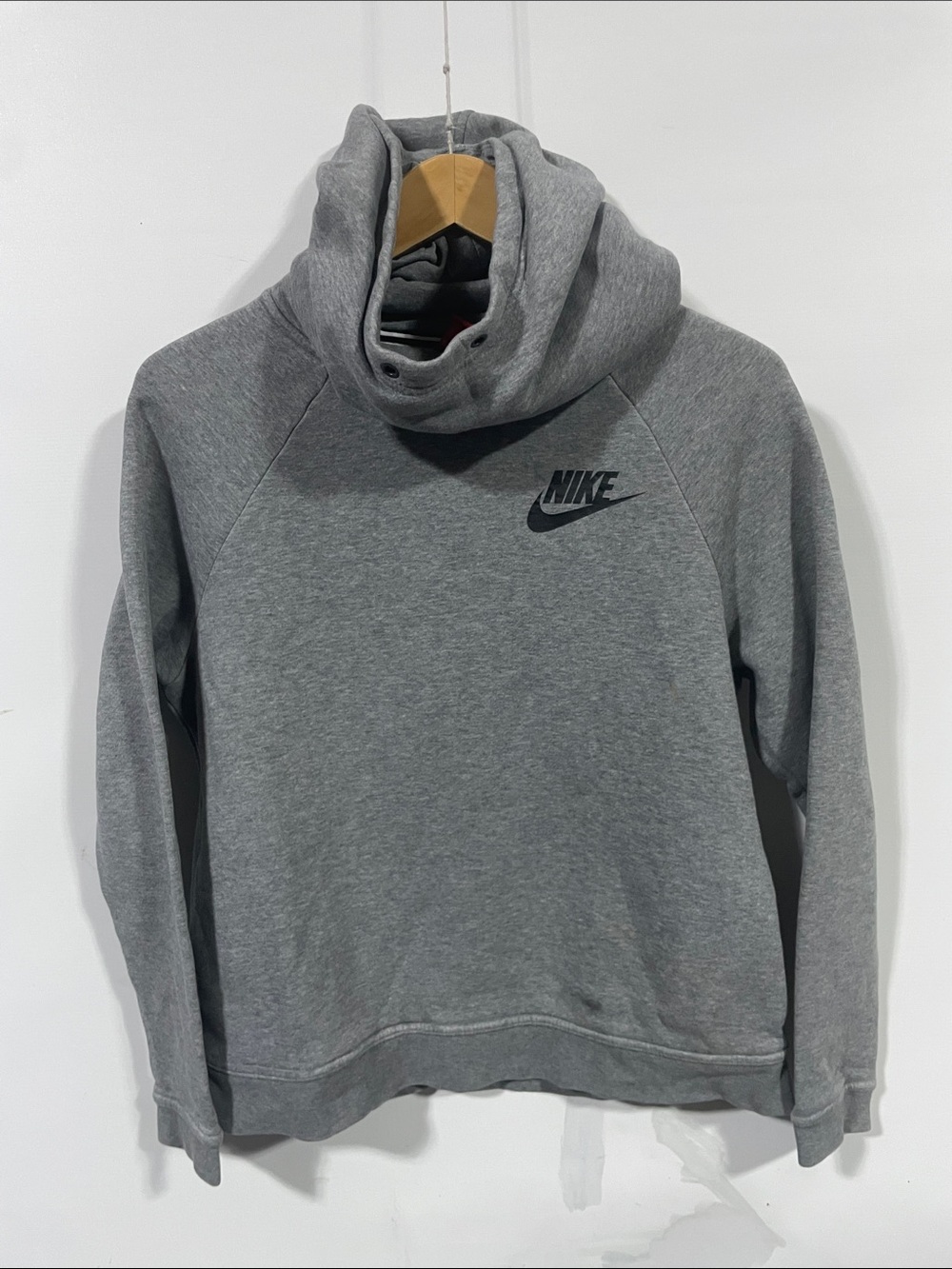 Nike Women's Gray Cowl Neck Pullover Sweatshirt